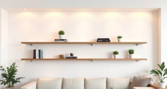 hidden bracket floating shelves