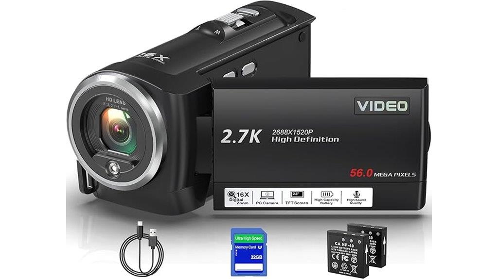 high resolution vlogging camcorder