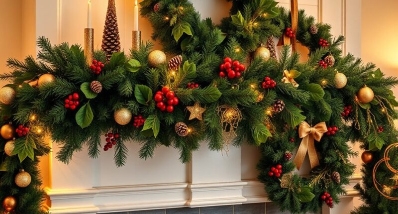 holiday mantel decor sets