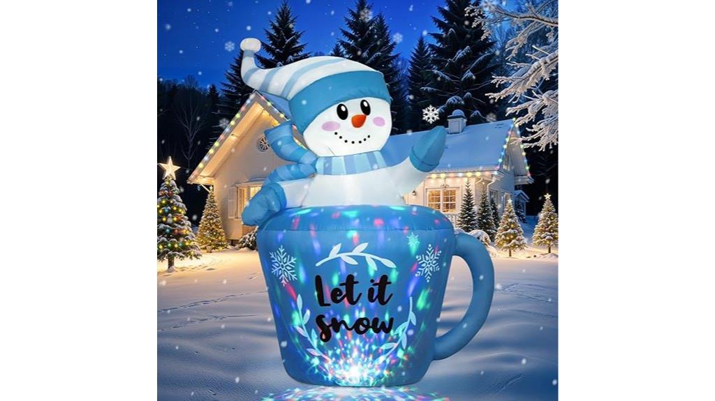 inflatable snowman mug