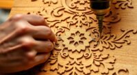 intricate saw drilled patterns
