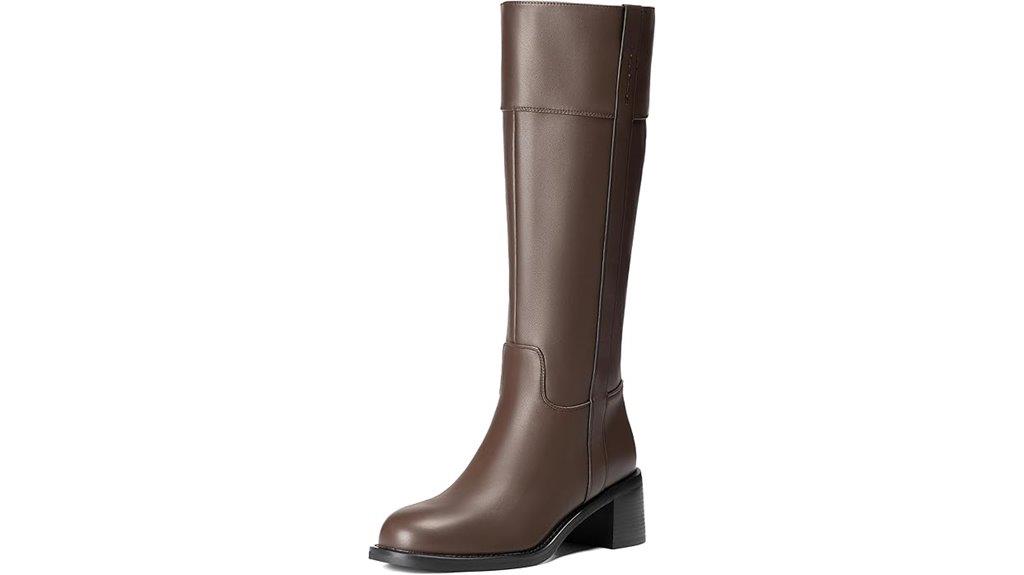 knee high zipper boots