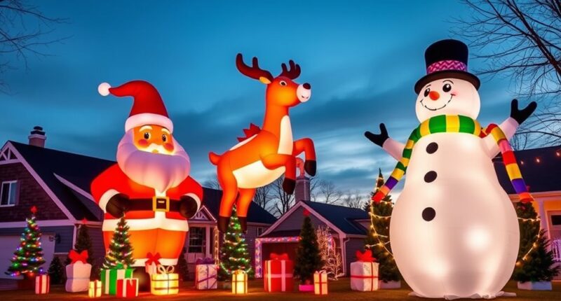 large festive inflatable decorations