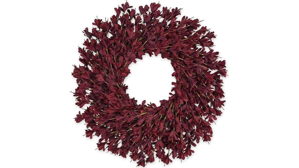 large outdoor front door wreath