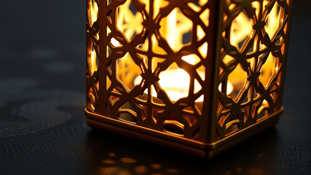 lattice design candle holder