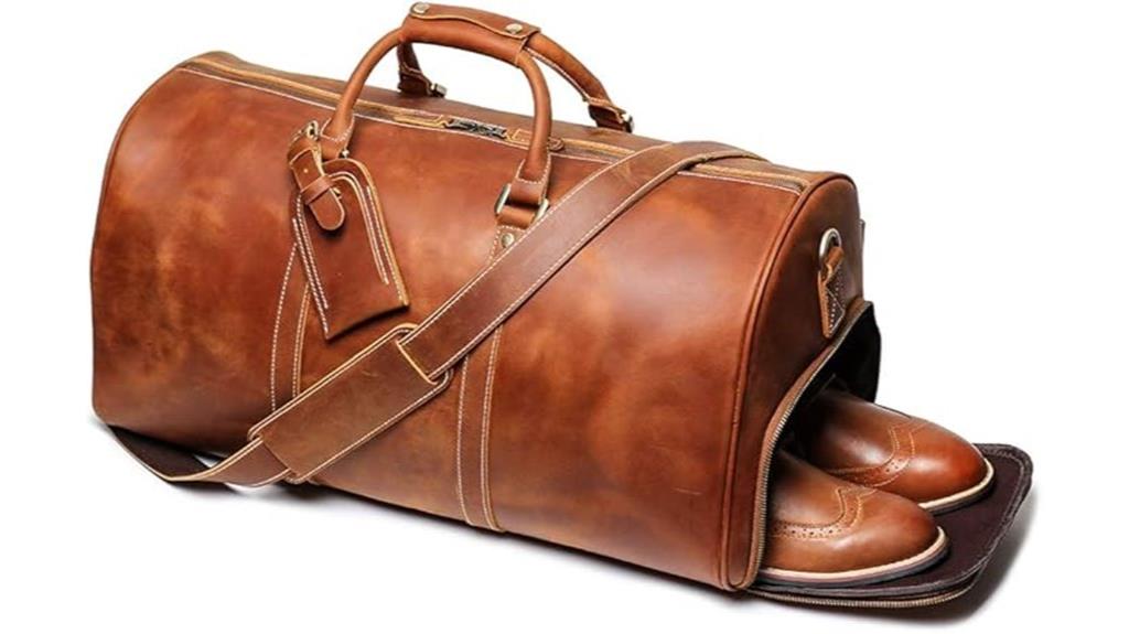 leather men s weekend bag