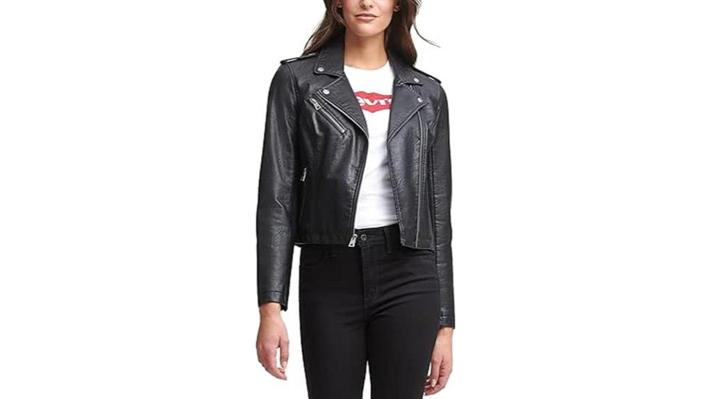 levi s women s faux leather moto