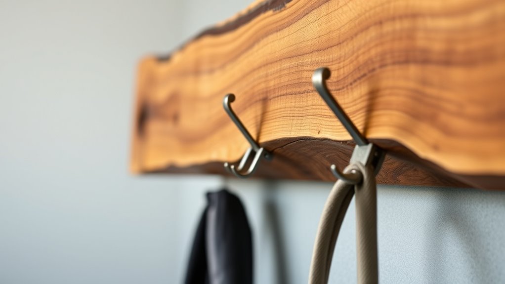live edge custom coat rack