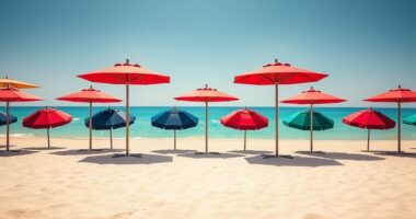 luxury beach umbrellas selection
