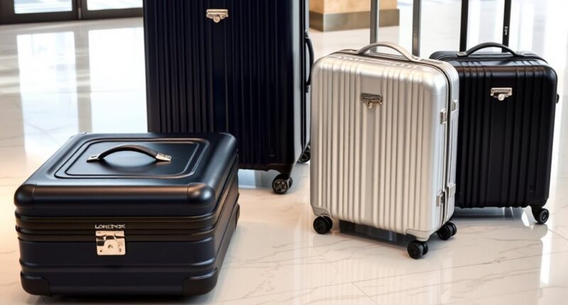 luxury durable travel luggage