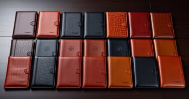 luxury leather passport sets
