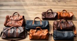 luxury leather weekender bags