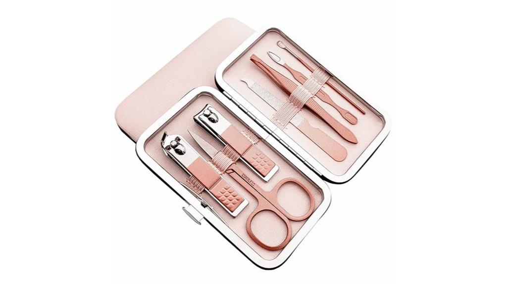 luxury rose gold manicure kit