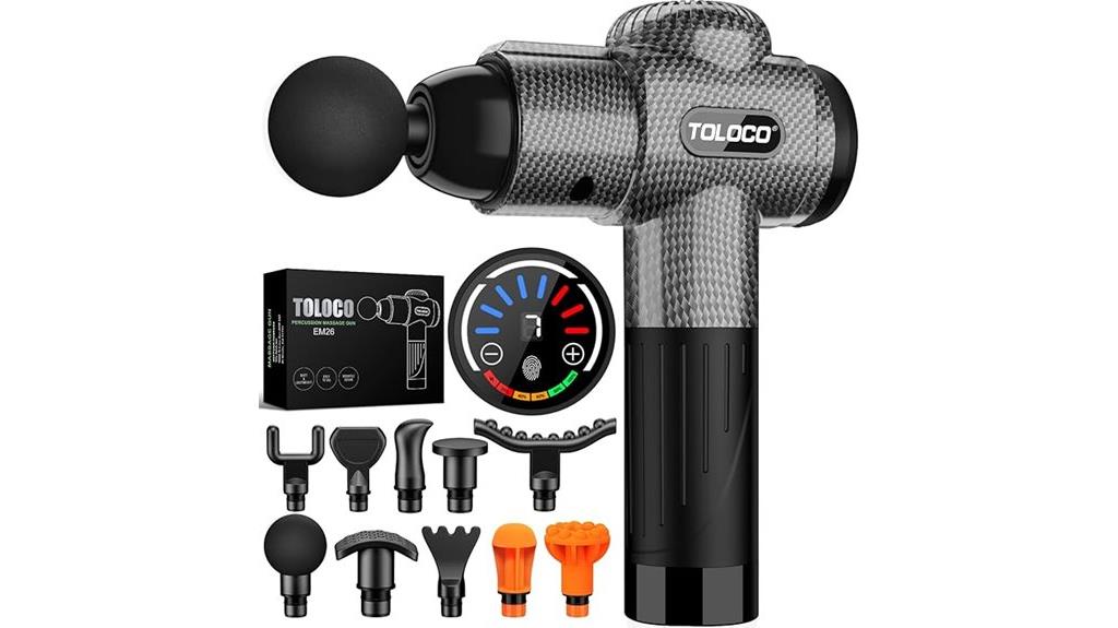 massage gun with multiple heads