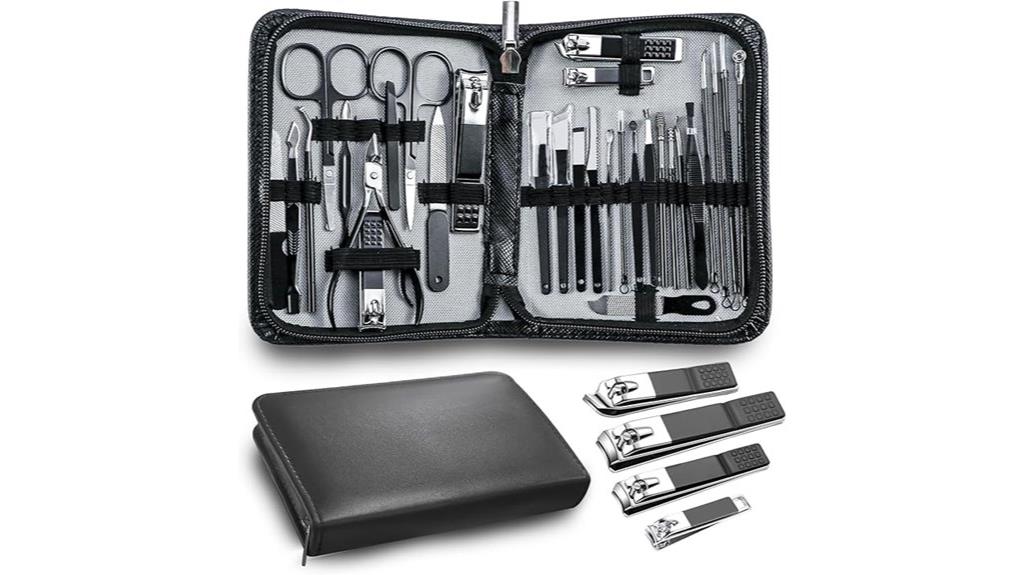 men s black grooming kit