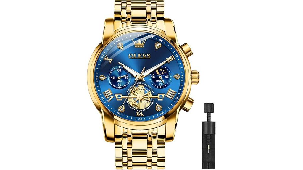 men s silver stainless chronograph