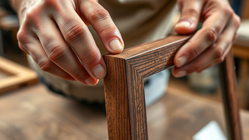 mitered corners glass inserts