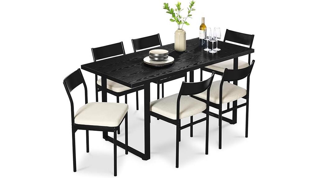 modern 7 piece dining set