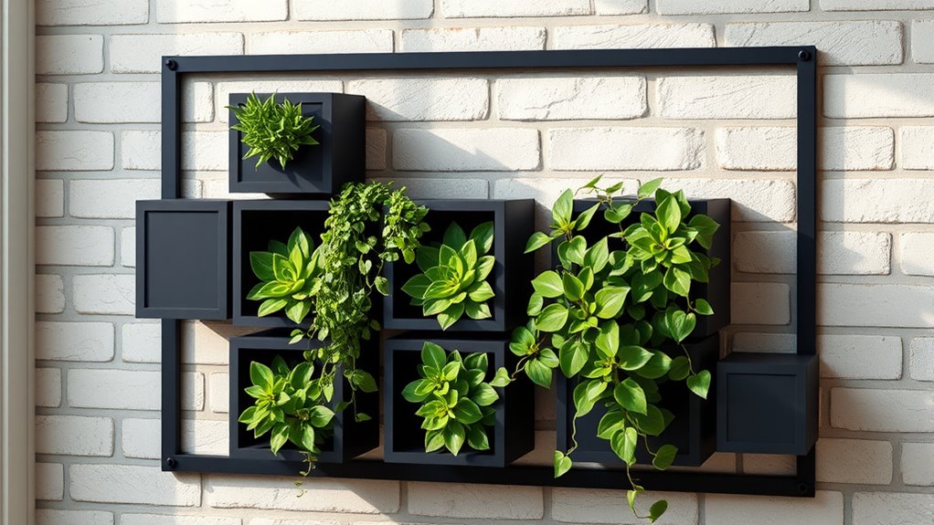 modular wall garden setup