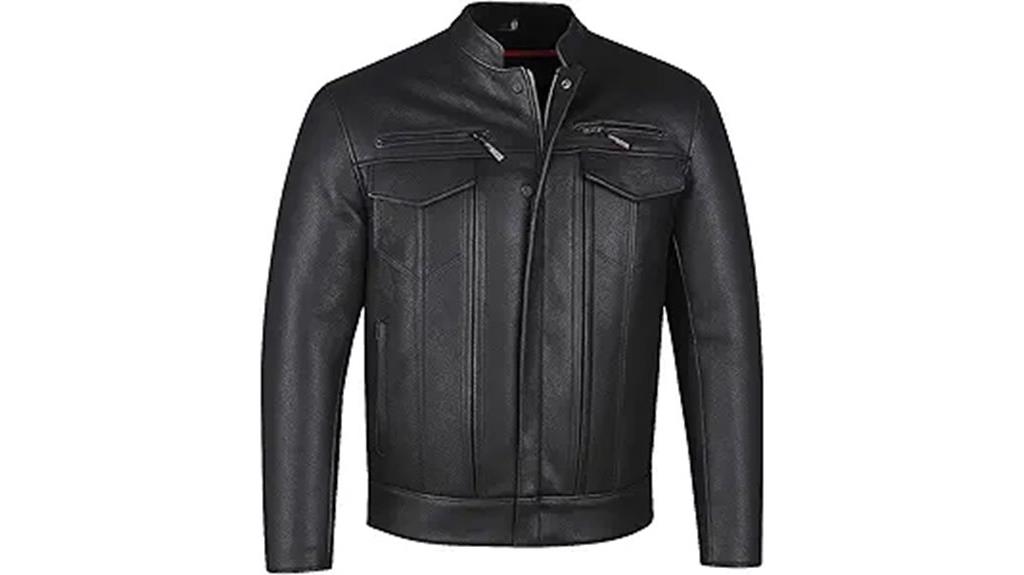 motorcycle leather jacket features