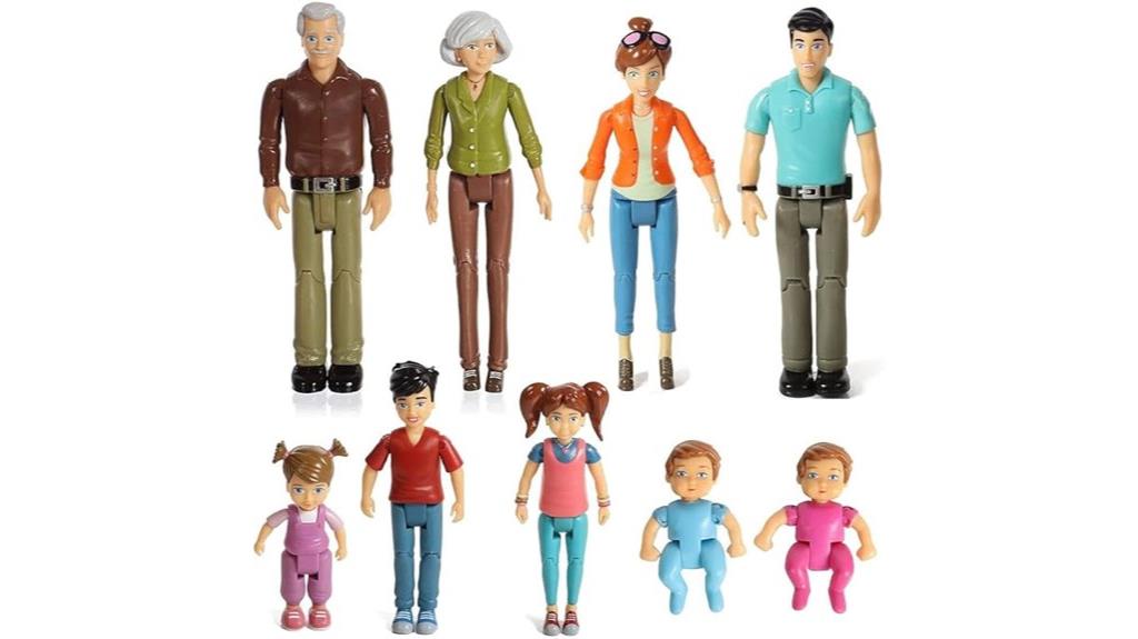 nine dollhouse figurines set