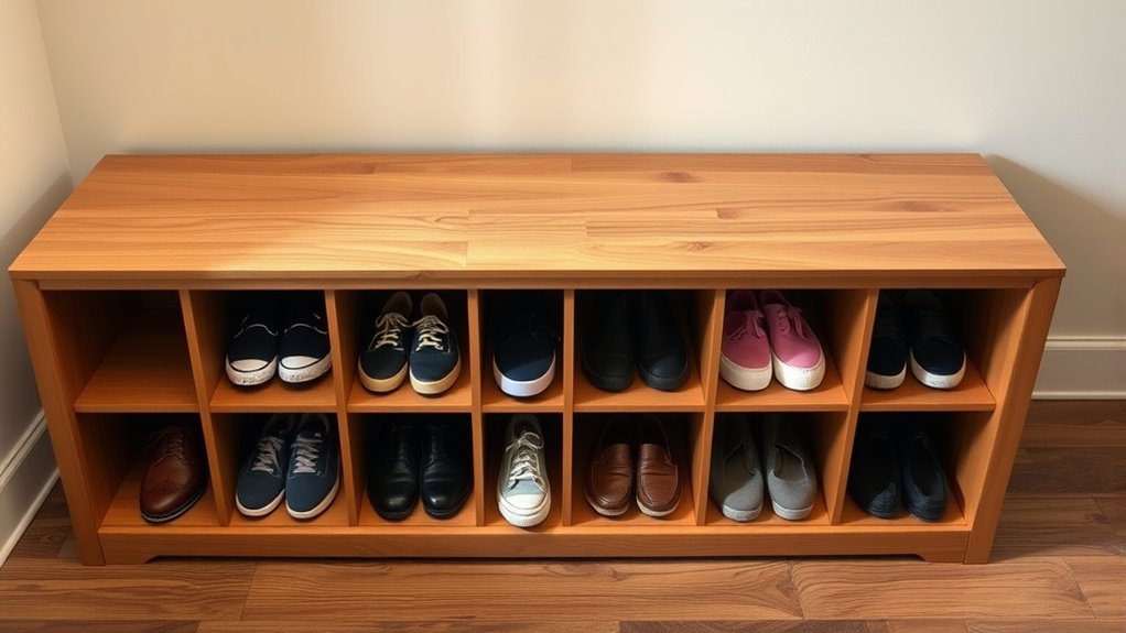 organized stylish shoe storage