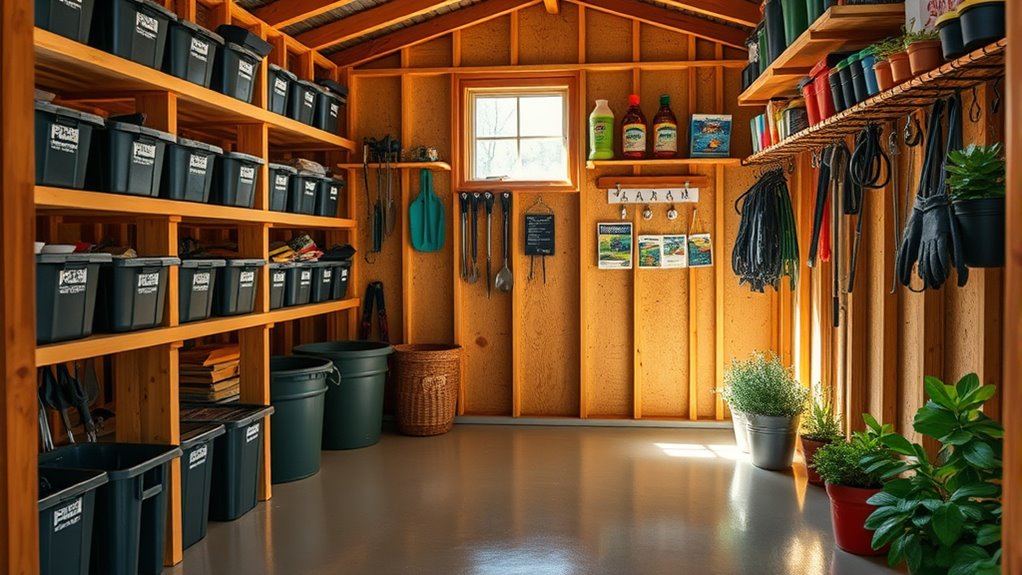 organized ventilated garden shed