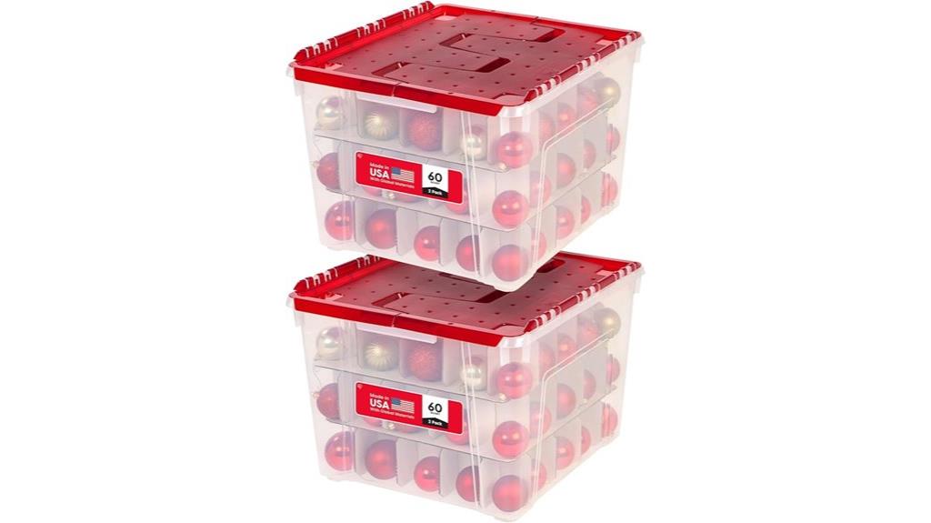 ornament storage box pair
