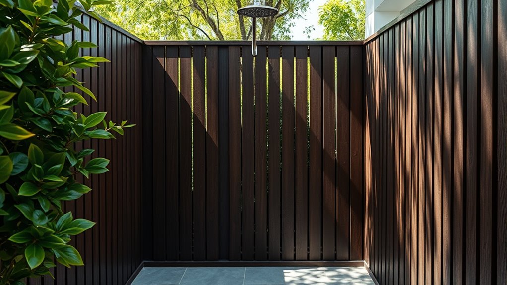 outdoor privacy shower enclosure