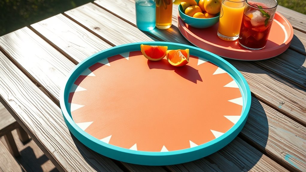 outdoor summer serving trays