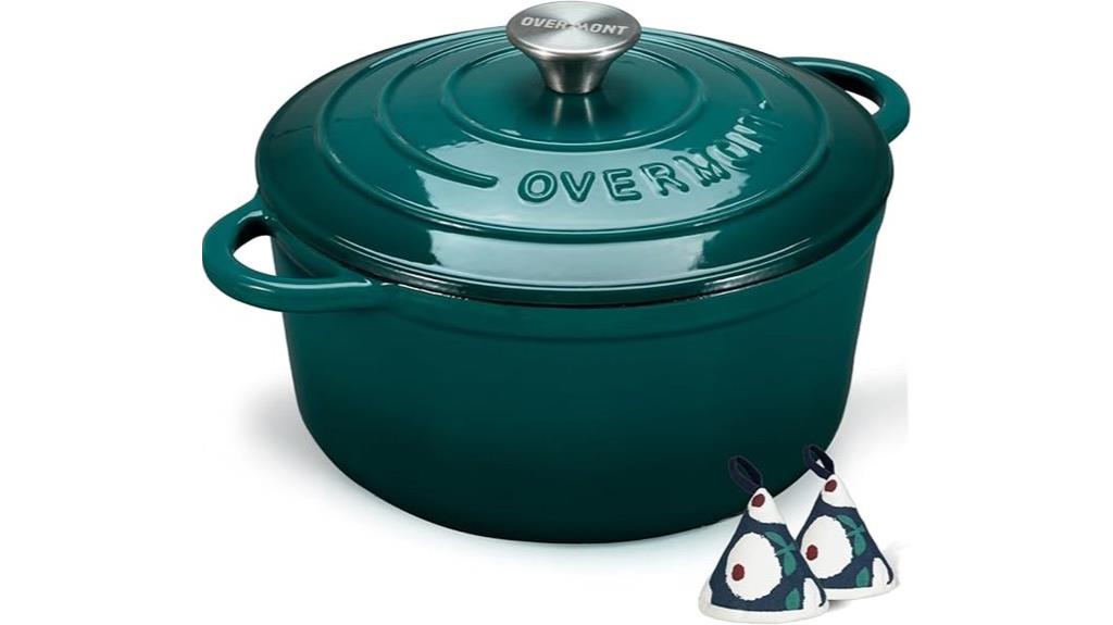 overmont 4 5qt enameled dutch oven
