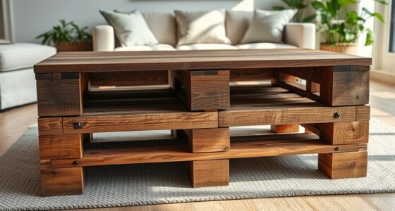 pallets to rustic tables