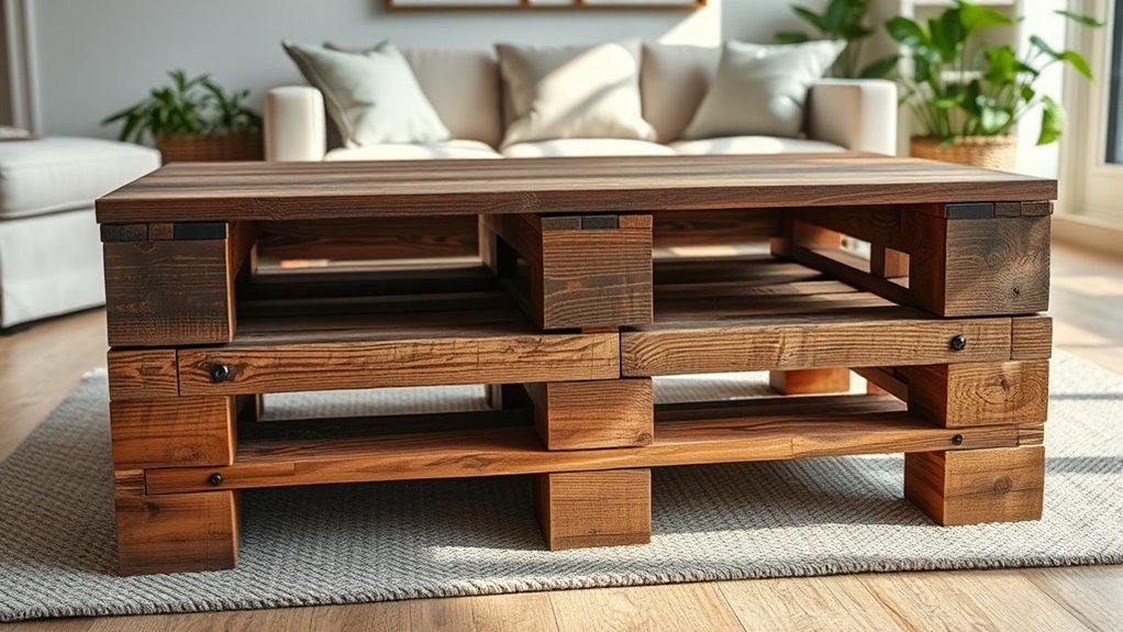 pallets to rustic tables