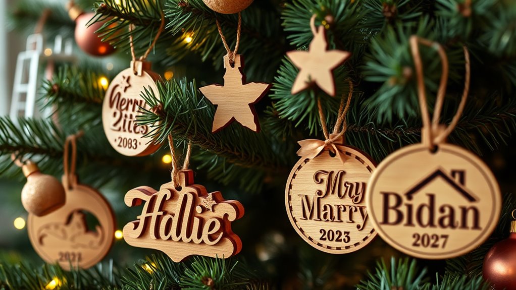 personalized wooden christmas ornaments