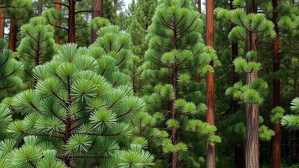 pine cones needle differences