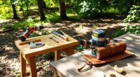portable woodworking tools and methods