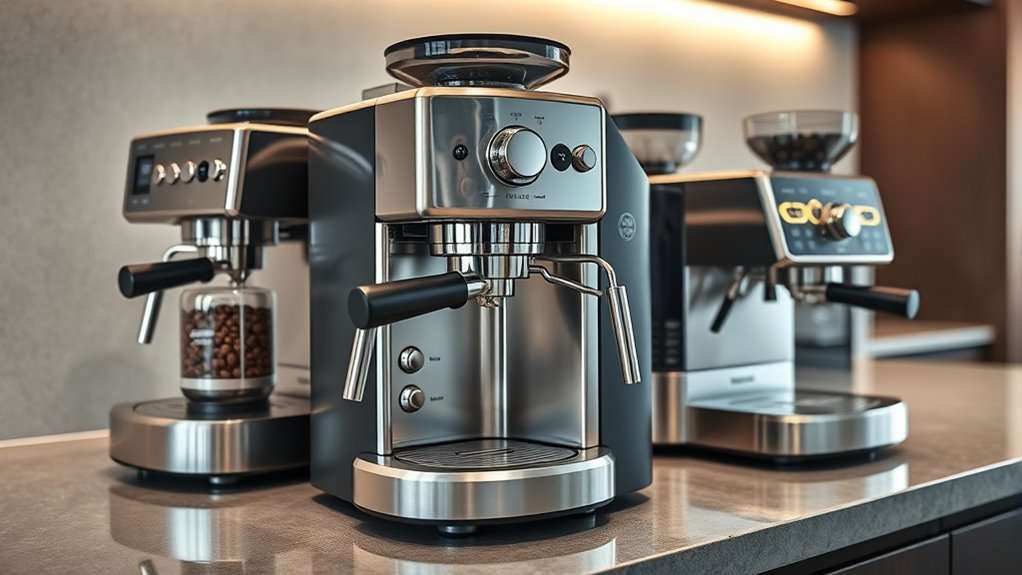 premium coffee machines with grinders