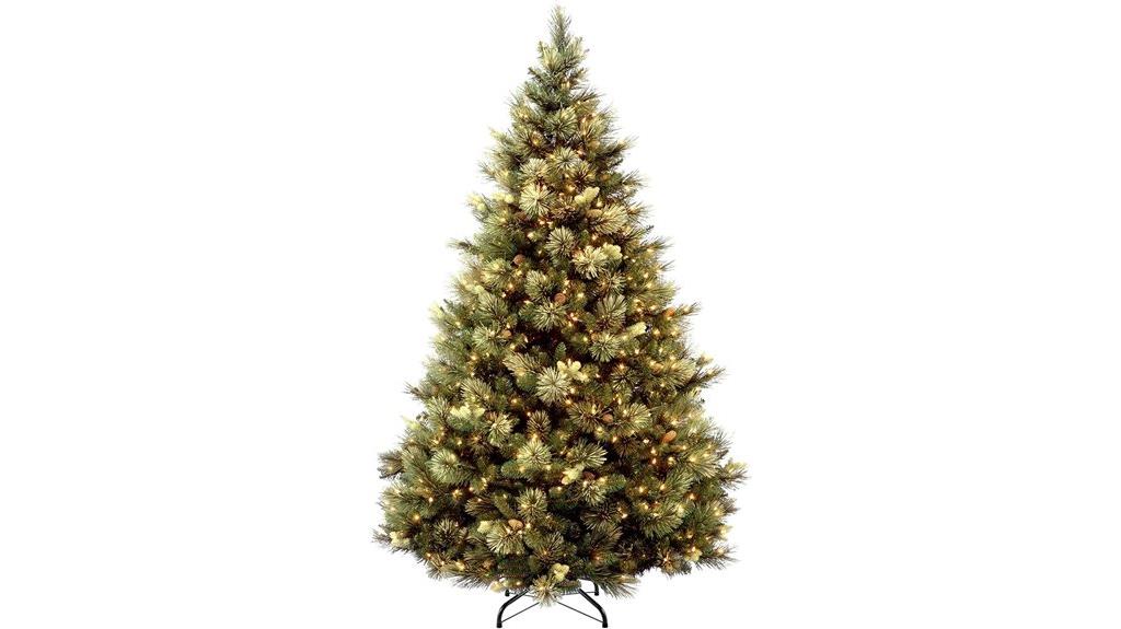 realistic pre lit christmas tree