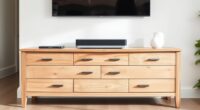 revamp vintage dresser into modern media console