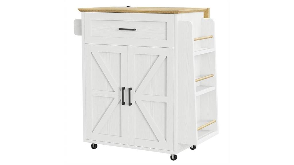 rolling storage kitchen island