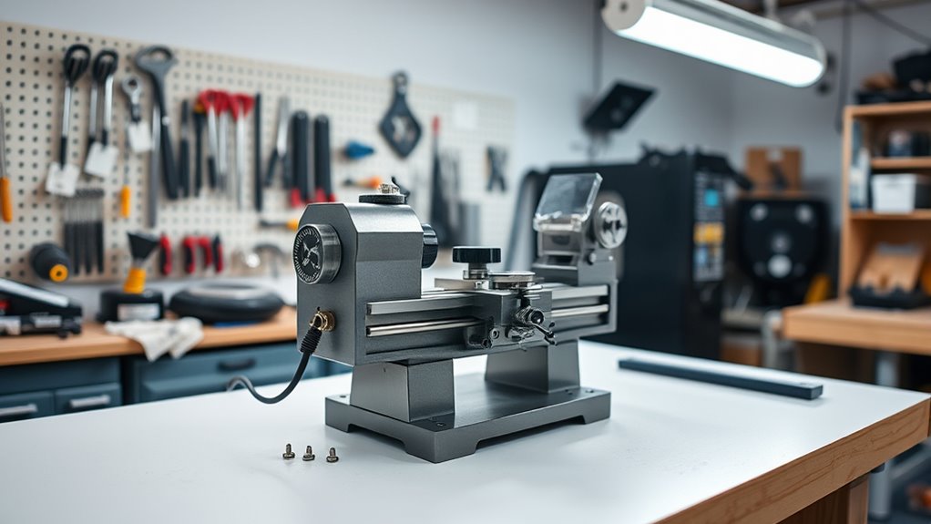 safe organized lathe setup