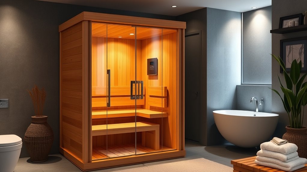 sauna size safety features