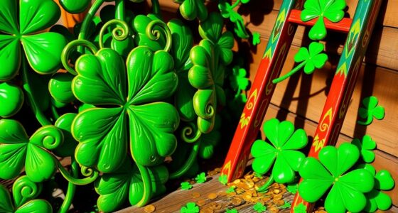 shamrock signs and leprechaun ladders