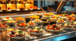 showcase with illuminated glass