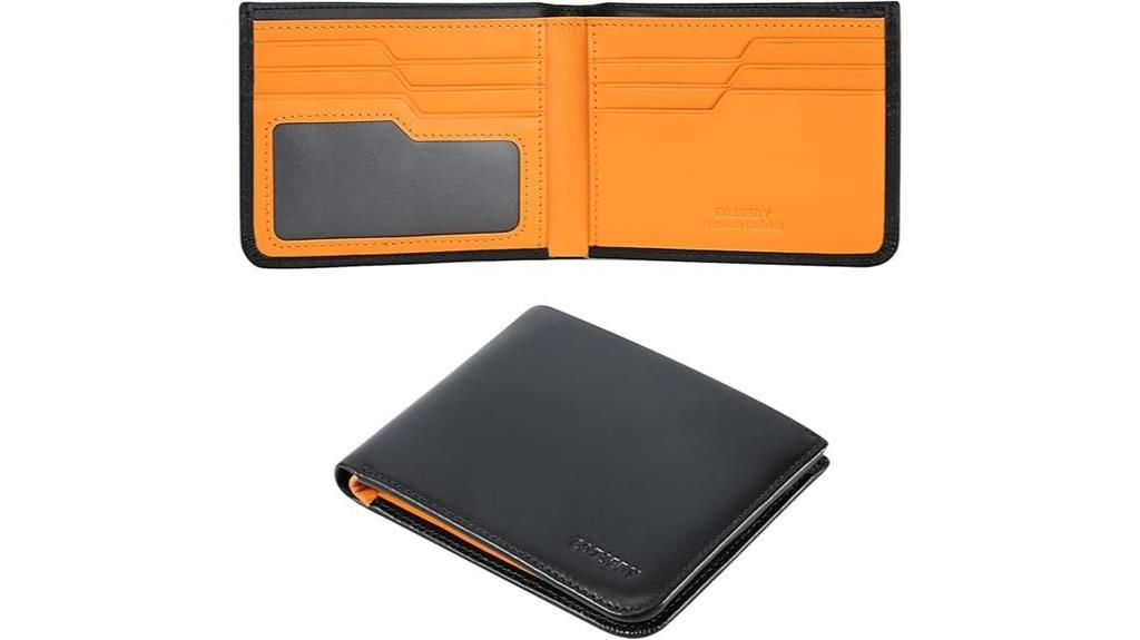 slim rfid leather wallet
