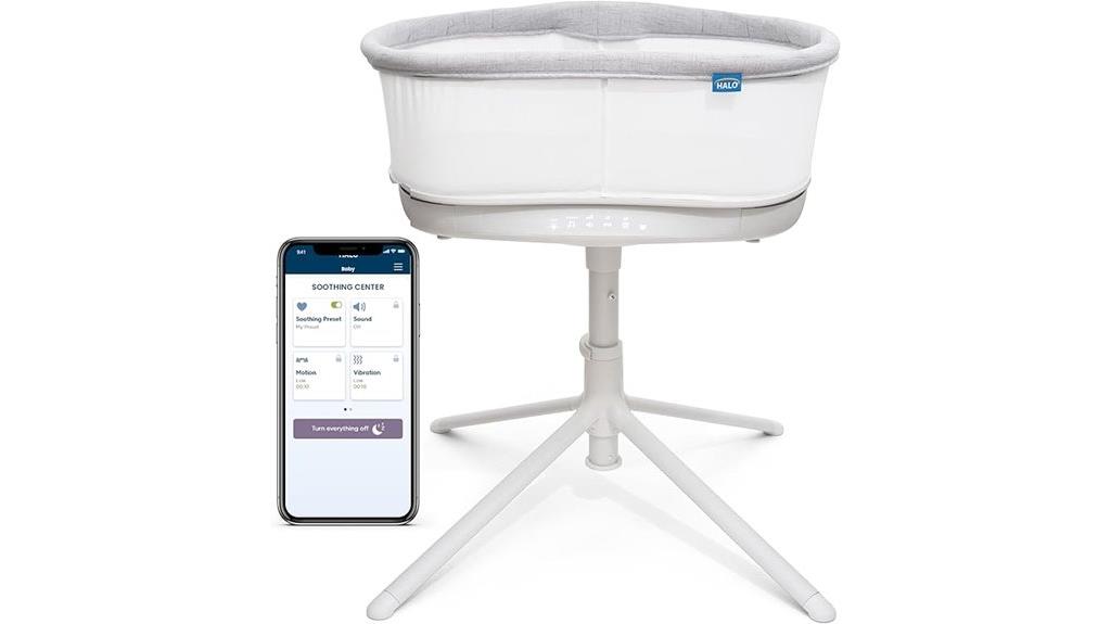 smart swiveling soothing bassinet
