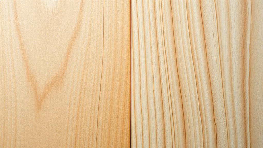 soft and hard maple grains