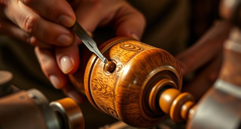 spindle craftsmanship with beads