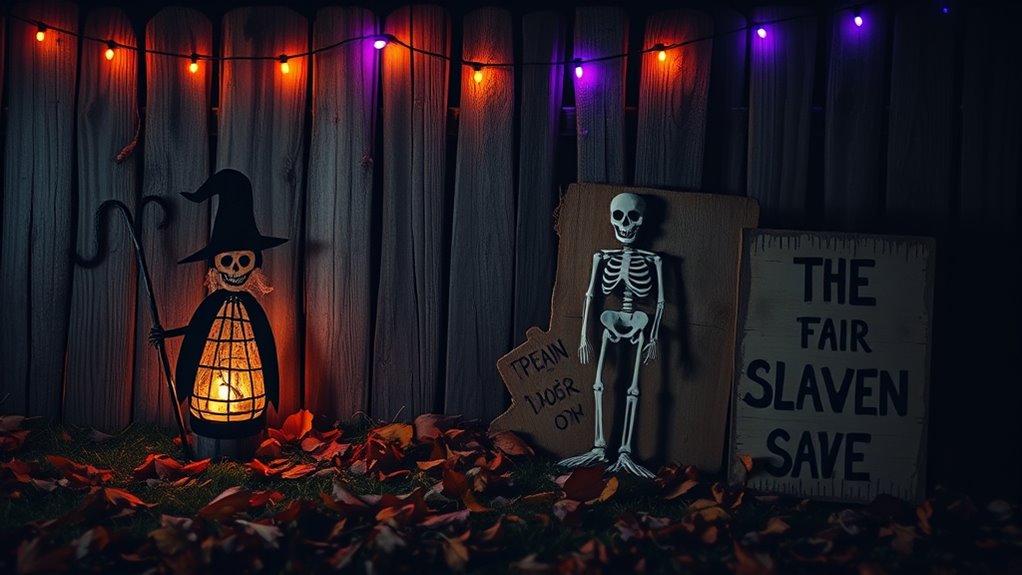 spooky wooden halloween signs