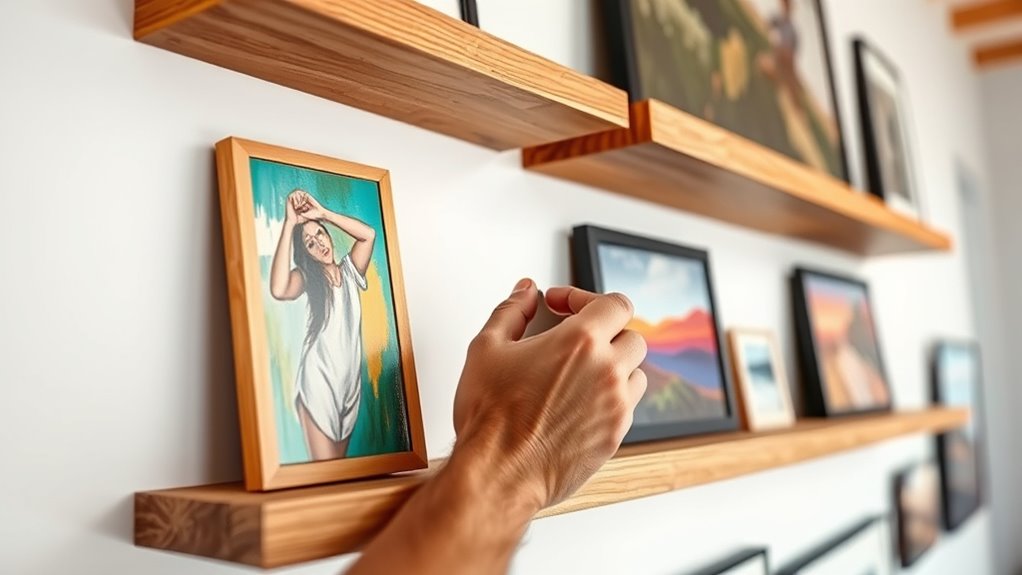 sturdy stylish wooden ledges